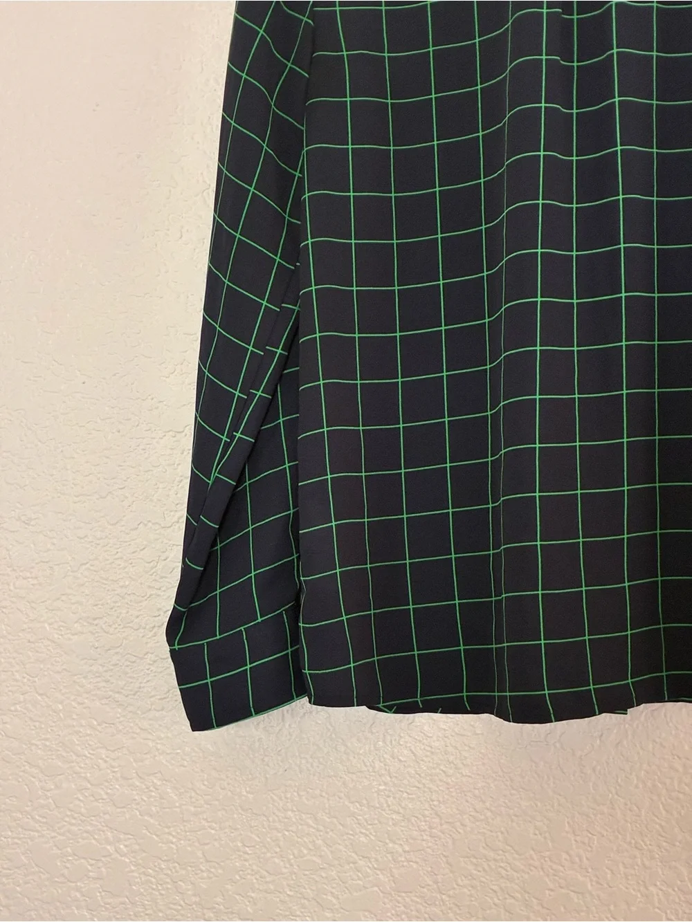 J. Crew | Navy and green airy lightweight long sleeve button front blouse small